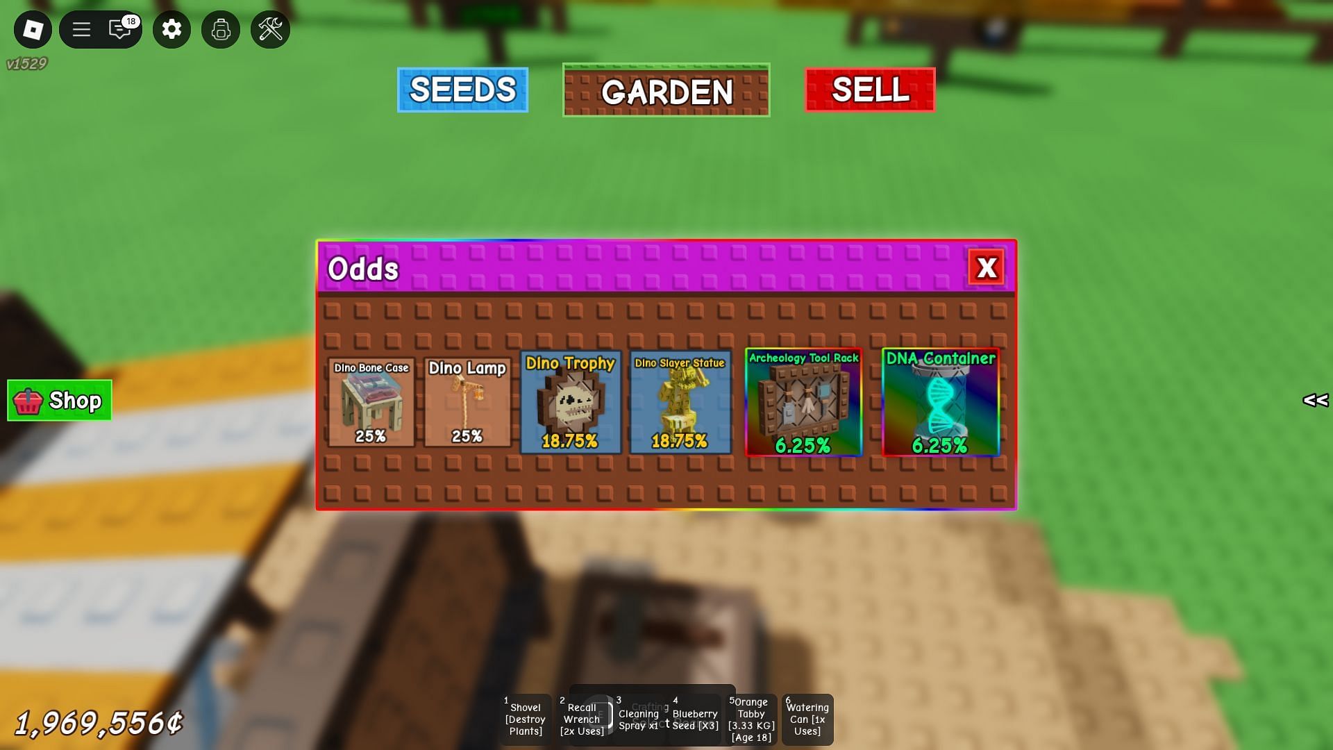 Archaeologist Crate contents (Image via Roblox)